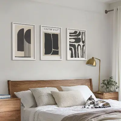 Set van abstracte minimalistische posters wanddecoratie met schilderijen