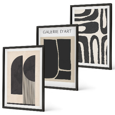 Wanddecoratie set schilderijen Abstrakcyjne minimalistyczne postery