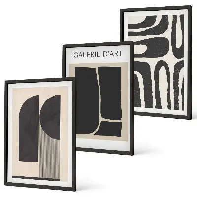 Set van abstracte minimalistische posters wanddecoratie met schilderijen