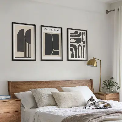 Set van abstracte minimalistische posters wanddecoratie met schilderijen