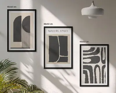 Set van abstracte minimalistische posters wanddecoratie met schilderijen