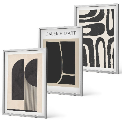 Wanddecoratie set schilderijen Abstrakcyjne minimalistyczne postery
