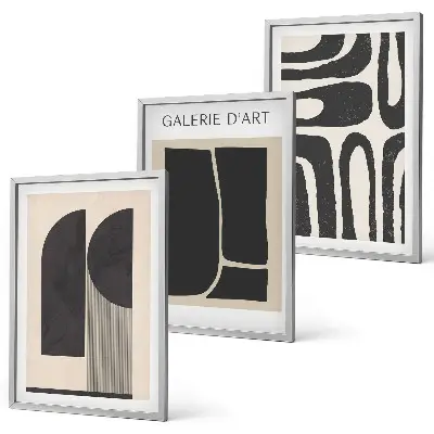 Set van abstracte minimalistische posters wanddecoratie met schilderijen