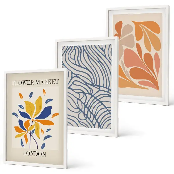 Fotowand moderne abstracte bloemen