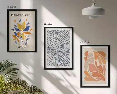 Fotowand moderne abstracte bloemen