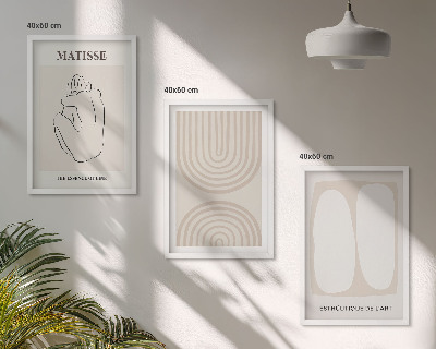 Wanddecoratie set schilderijen Stylowe linie minimalistyczne