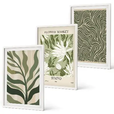 Fotowand met botanische boho patronen
