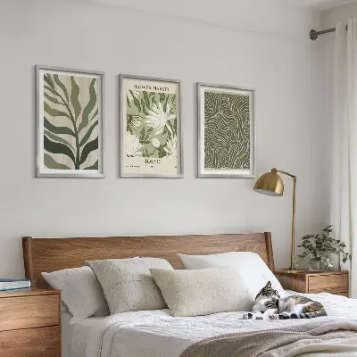 Fotowand met botanische boho patronen