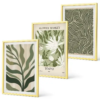 Fotowand met botanische boho patronen