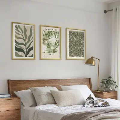 Fotowand met botanische boho patronen