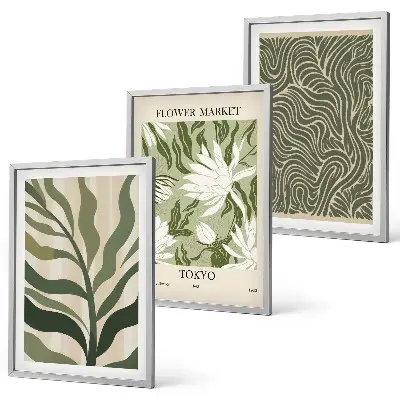 Fotowand met botanische boho patronen