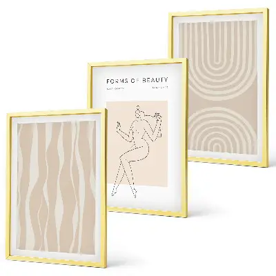 Wanddecoratieset schilderijen abstracte boho stijl