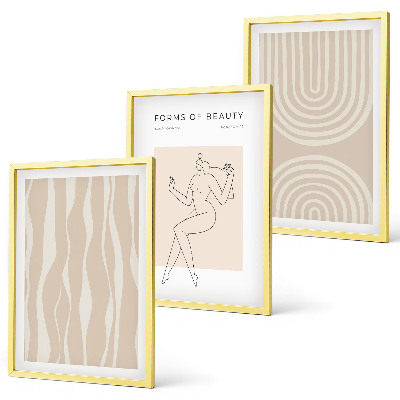Wanddecoratie set schilderijen Abstrakcyjne boho dekoracje