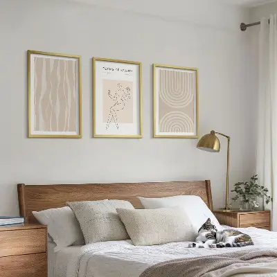 Wanddecoratieset schilderijen abstracte boho stijl