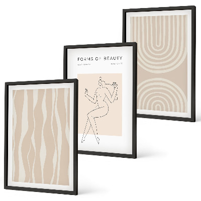 Wanddecoratie set schilderijen Abstrakcyjne boho dekoracje