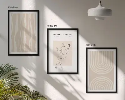 Wanddecoratieset schilderijen abstracte boho stijl