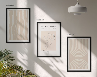 Wanddecoratie set schilderijen Abstrakcyjne boho dekoracje