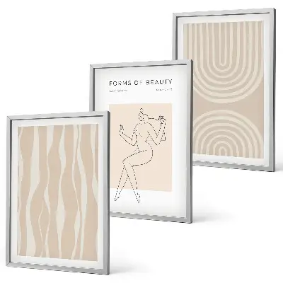 Wanddecoratieset schilderijen abstracte boho stijl