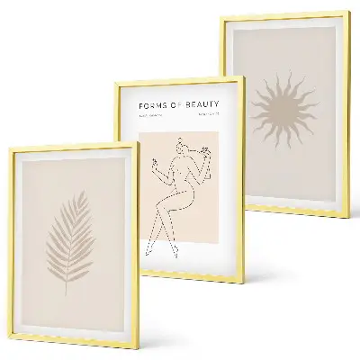 Fotowand collectie met minimalistische vormen