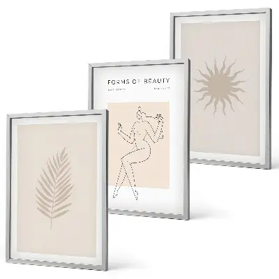 Fotowand collectie met minimalistische vormen