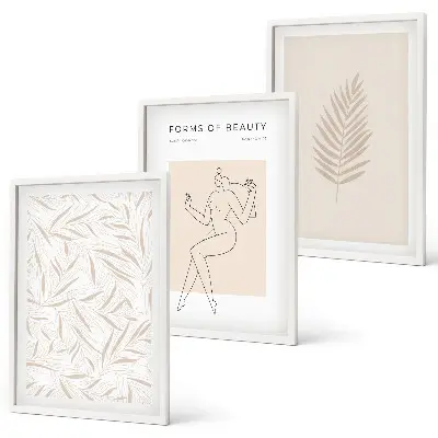 Set botanische wanddecoratie minimalistische schilderijen