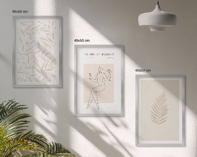 Wanddecoratie set schilderijen Motywy minimalistyczne botaniczne