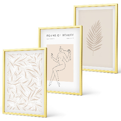 Wanddecoratie set schilderijen Motywy minimalistyczne botaniczne