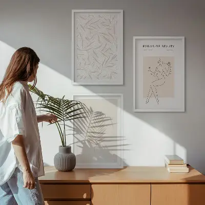 Set botanische wanddecoratie minimalistische schilderijen
