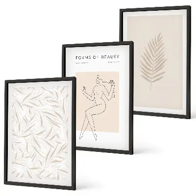 Set botanische wanddecoratie minimalistische schilderijen