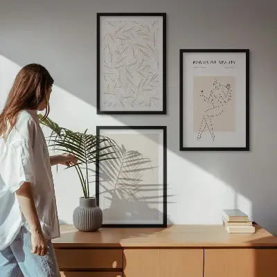 Set botanische wanddecoratie minimalistische schilderijen