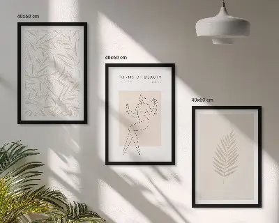 Set botanische wanddecoratie minimalistische schilderijen