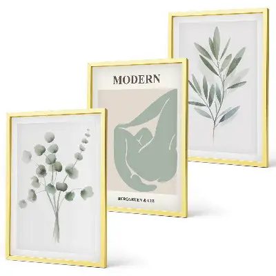 Fotowand met botanische motieven in het groen