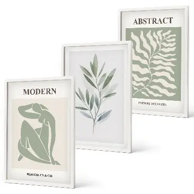 Wanddecoratieset met Matisse aquarellen in boho-stijl