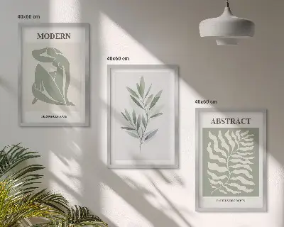 Wanddecoratieset met Matisse aquarellen in boho-stijl