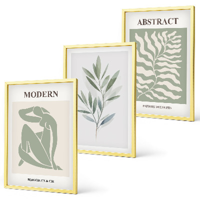 Wanddecoratie set schilderijen Wzornictwo Matisse akwarele boho