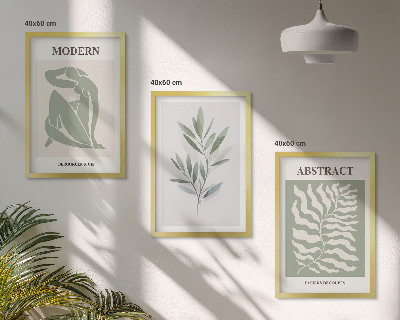 Wanddecoratie set schilderijen Wzornictwo Matisse akwarele boho