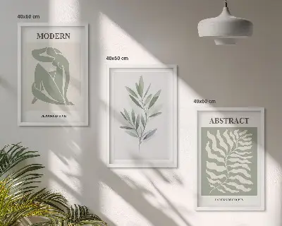 Wanddecoratieset met Matisse aquarellen in boho-stijl