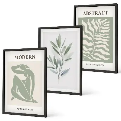 Wanddecoratieset met Matisse aquarellen in boho-stijl