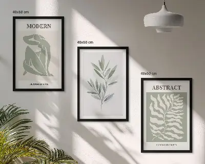 Wanddecoratieset met Matisse aquarellen in boho-stijl