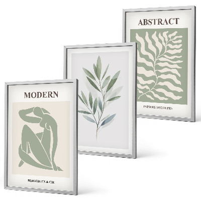 Wanddecoratie set schilderijen Wzornictwo Matisse akwarele boho
