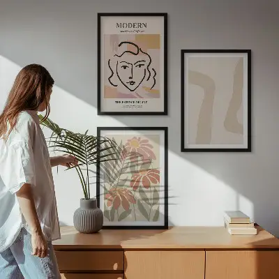 Fotowand moderne abstracte vrouw