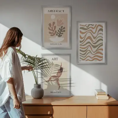 Fotowand met abstracte Matisse boho patronen