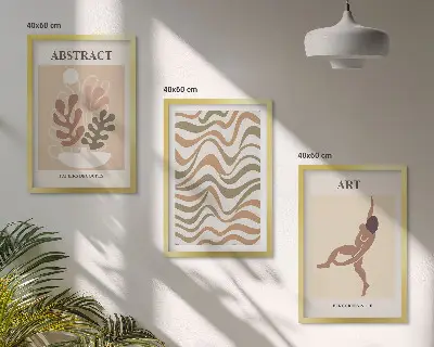 Fotowand met abstracte Matisse boho patronen