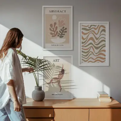 Fotowand met abstracte Matisse boho patronen