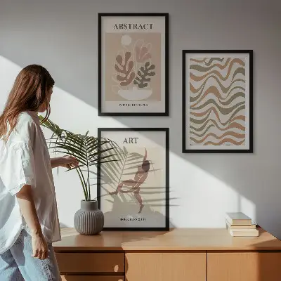 Fotowand met abstracte Matisse boho patronen