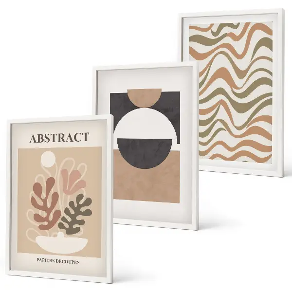 Set wanddecoratie met abstracte vormen set met abstracte patronen