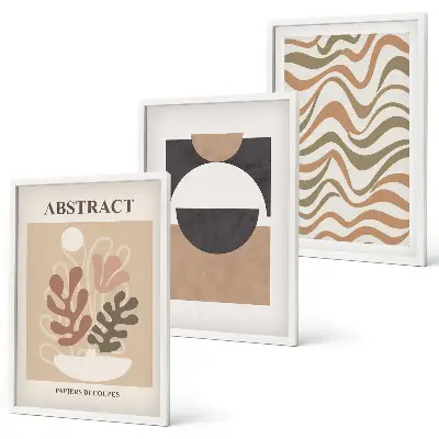 Set wanddecoratie met abstracte vormen set met abstracte patronen