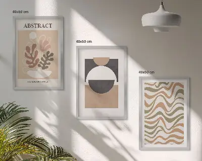 Set wanddecoratie met abstracte vormen set met abstracte patronen