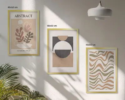 Set wanddecoratie met abstracte vormen set met abstracte patronen