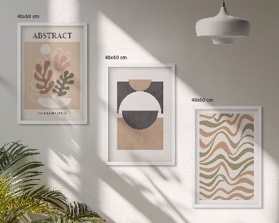 Wanddecoratie set schilderijen Abstrakcyjne kształty wzory